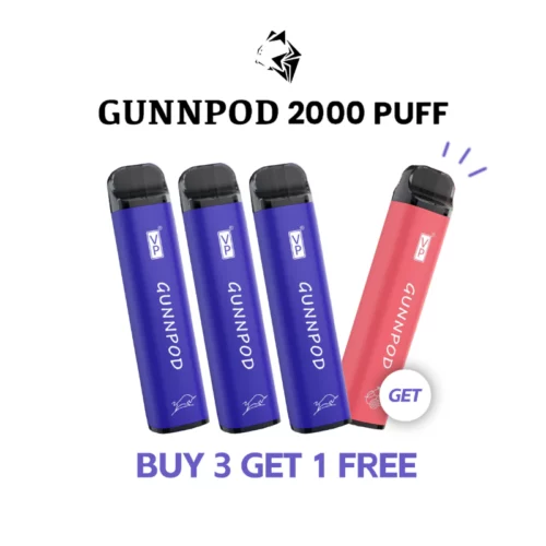 Buy 3 Get 1 Free – GUNNPOD 2000 PUFFS