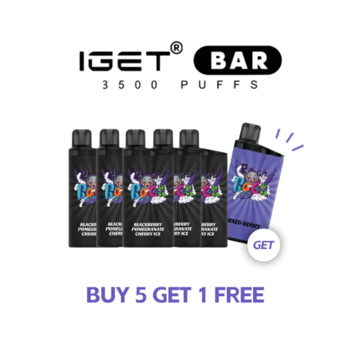 Buy 5 Get 1 Free – IGET BAR 3500 Puffs