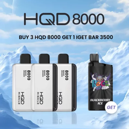 Buy 3 HQD 8000 Get 1 IGET BAR