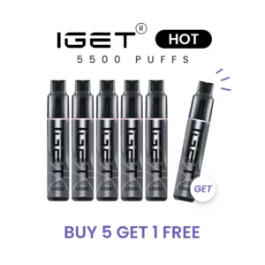 Buy 5 Get 1 Free – IGET HOT 5500 PUFFS