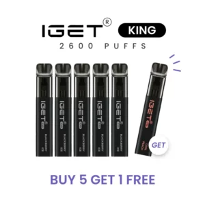 Buy 5 Get 1 Free – IGET KING 2600 PUFFS