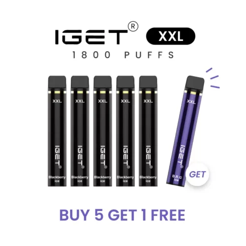 Buy 5 Get 1 Free – IGET XXL 1800 PUFFS