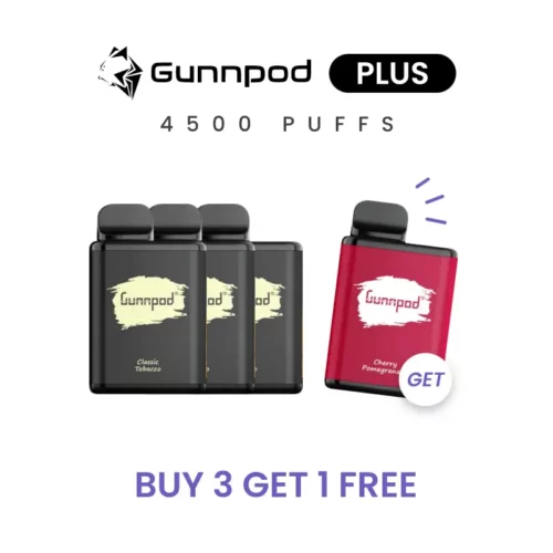 Buy 3 Get 1 Free – GUNNPOD PLUS 4500 PUFFS