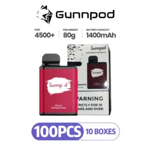 gunnpod plus 4500 puffs x 100